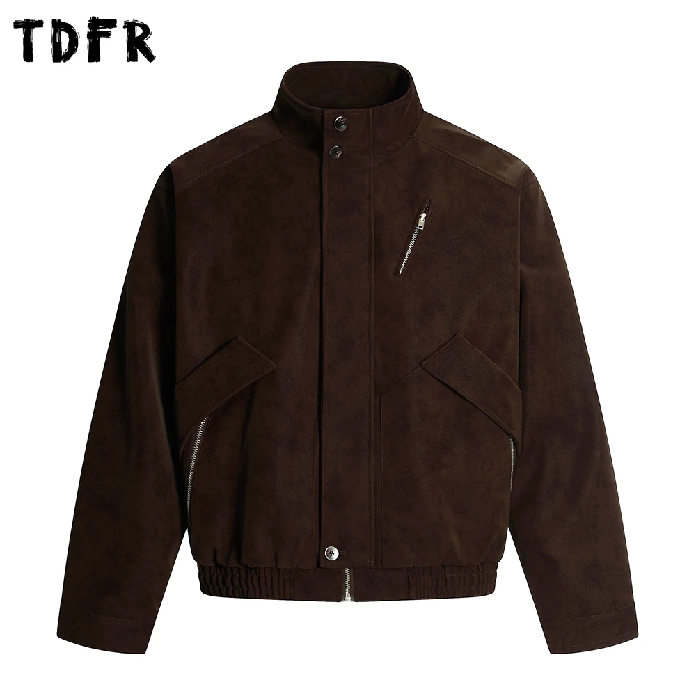 Zipper Decoration Suede Jacket Mens Pocket Retro Autumn Loose Stand Collar Long Sleeve Casual Outerwear Man
Zipper Decoration Suede Jacket Mens Pocket Retro Autumn Loose Stand Collar Long Sleeve Casual Outerwear Man
