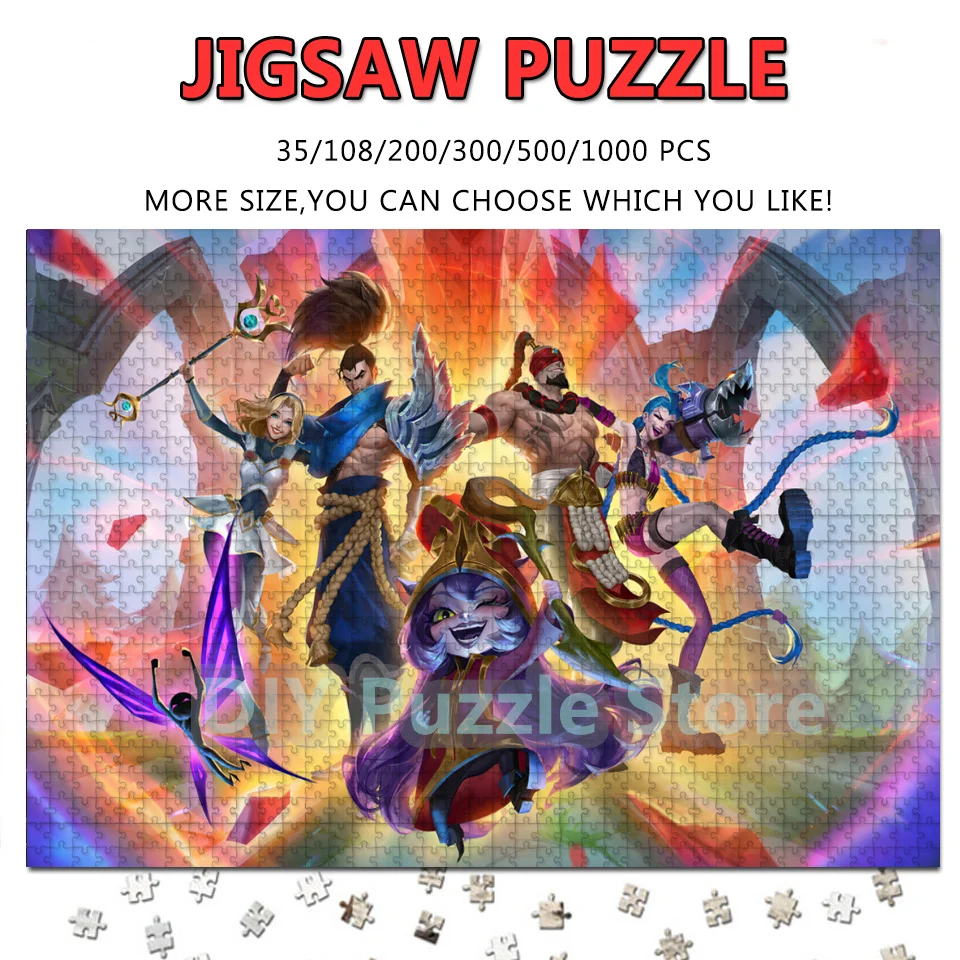 108/200/300/500/1000 Pieces Game Video Print Puzzle League of Legends Diy Assembled Intelligence Jigsaw Puzzles Toys Gifts
108/200/300/500/1000 Pieces Game Video Print Puzzle League of Legends Diy Assembled Intelligence Jigsaw Puzzles Toys Gifts