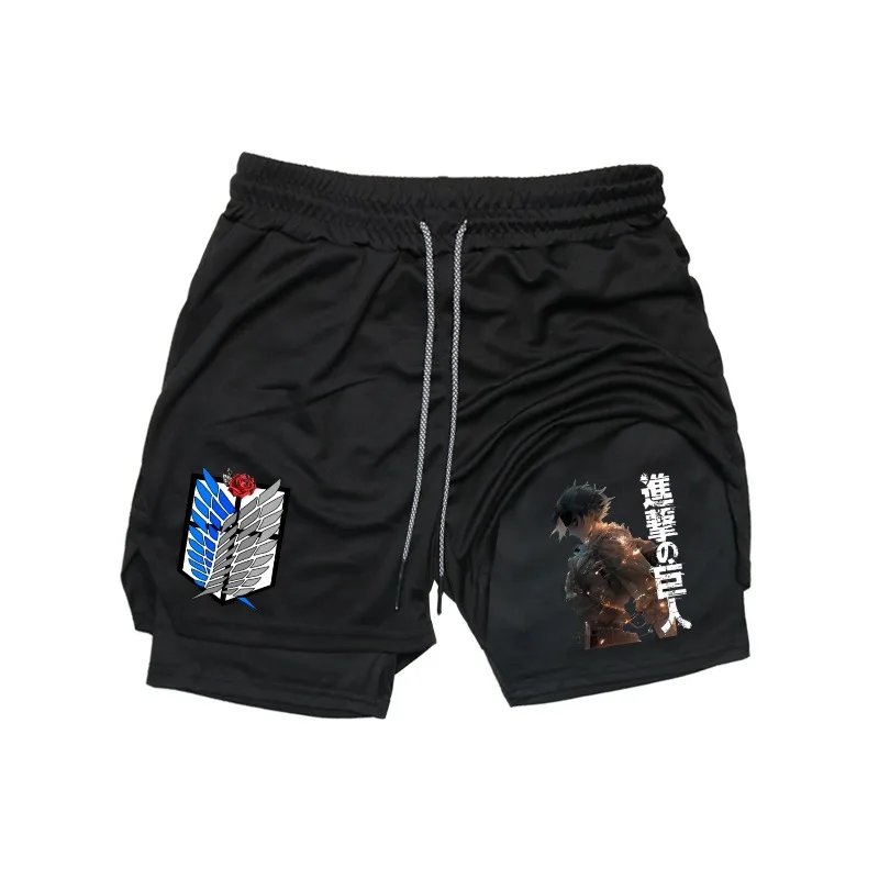 Men's 2in1 Sports Shorts Breathable Casual Attack Titan Quick-drying Double-layer Shorts Summer Running Sportswear Bottoms M-3XL 
Men's 2in1 Sports Shorts Breathable Casual Attack Titan Quick-drying Double-layer Shorts Summer Running Sportswear Bottoms M-3XL