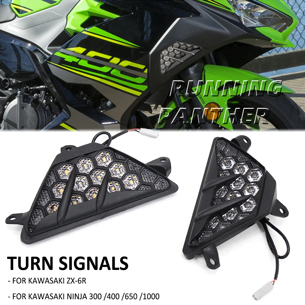 For Kawasaki NINJA 300 400 650 1000 NINJA300 ZX6R ZX-6R Motorcycle LED Turn Signal Indicator Light Lamp Flashers 2013-2023 2022
For Kawasaki NINJA 300 400 650 1000 NINJA300 ZX6R ZX-6R Motorcycle LED Turn Signal Indicator Light Lamp Flashers 2013-2023 2022