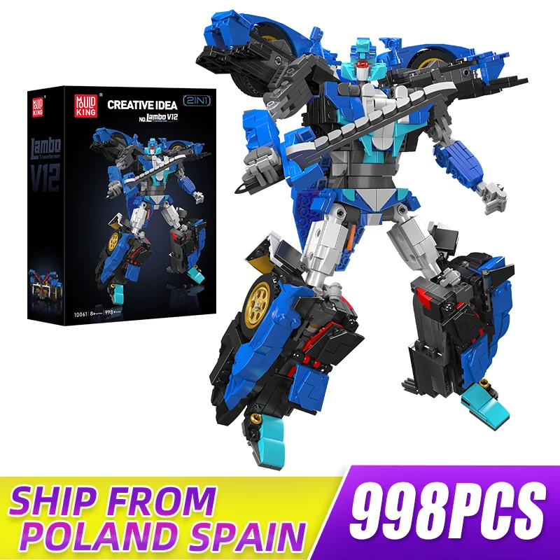 MOULD KING 10061 Transformation Robot Car Toys Lambo V12 Building Blocks Autobot Deformation Movies Gift For Boy
MOULD KING 10061 Transformation Robot Car Toys Lambo V12 Building Blocks Autobot Deformation Movies Gift For Boy