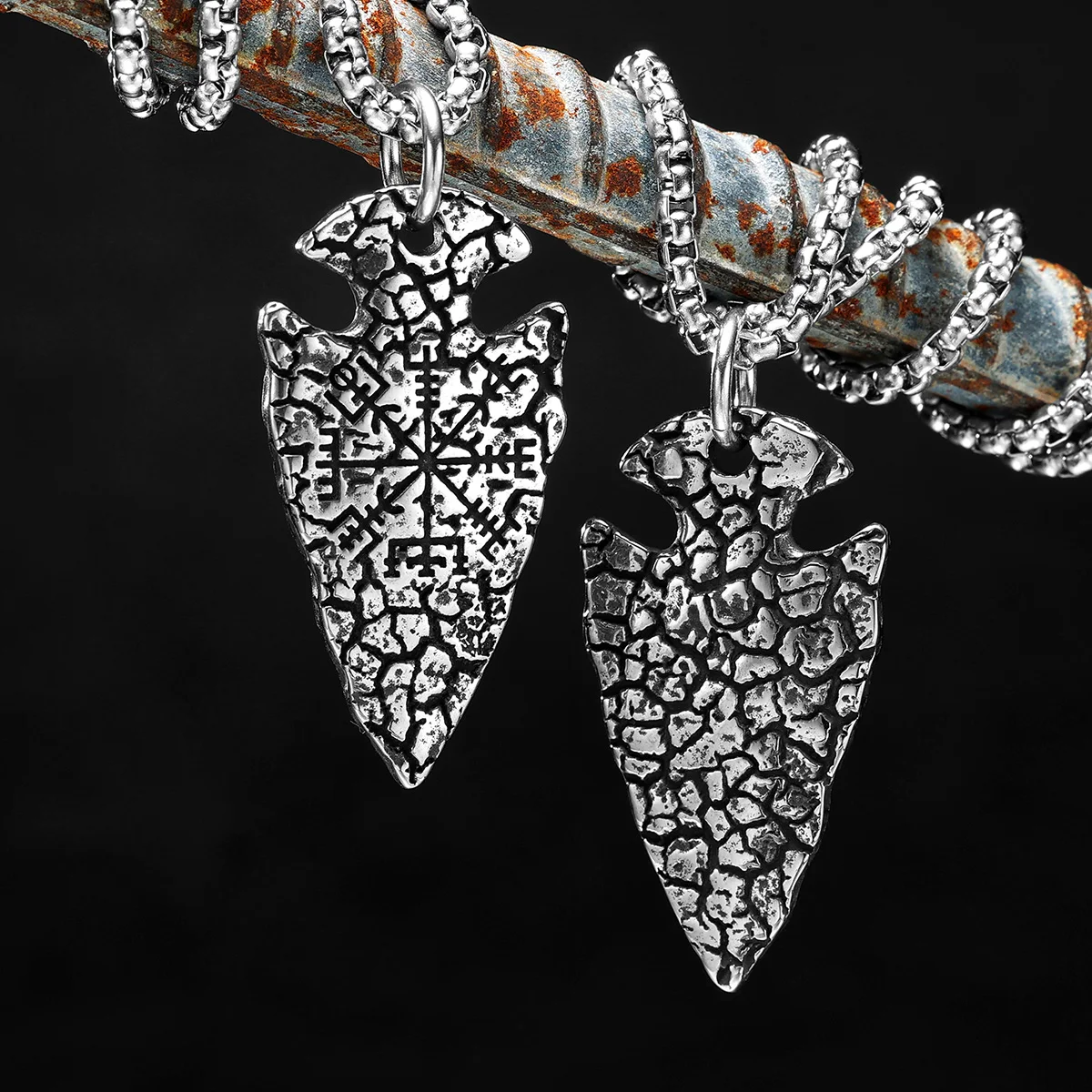 Viking Retro Arrow Stainless Steel Jewelry Men Necklaces With Pendant For Male Women Punk Hip Hop Accessories Gifts Wholesale
Viking Retro Arrow Stainless Steel Jewelry Men Necklaces With Pendant For Male Women Punk Hip Hop Accessories Gifts Wholesale