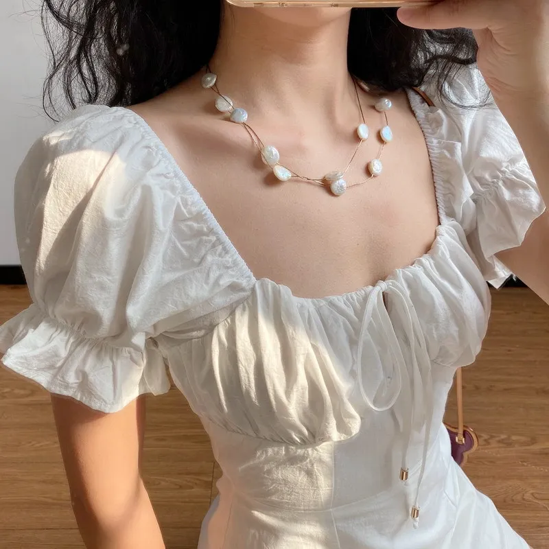 Women's Square Neck Puff Sleeve Mini Dresses Ruffle Elastic Waist A-Line Elegant Summer Casual Flowy Mini Dress
Women's Square Neck Puff Sleeve Mini Dresses Ruffle Elastic Waist A-Line Elegant Summer Casual Flowy Mini Dress