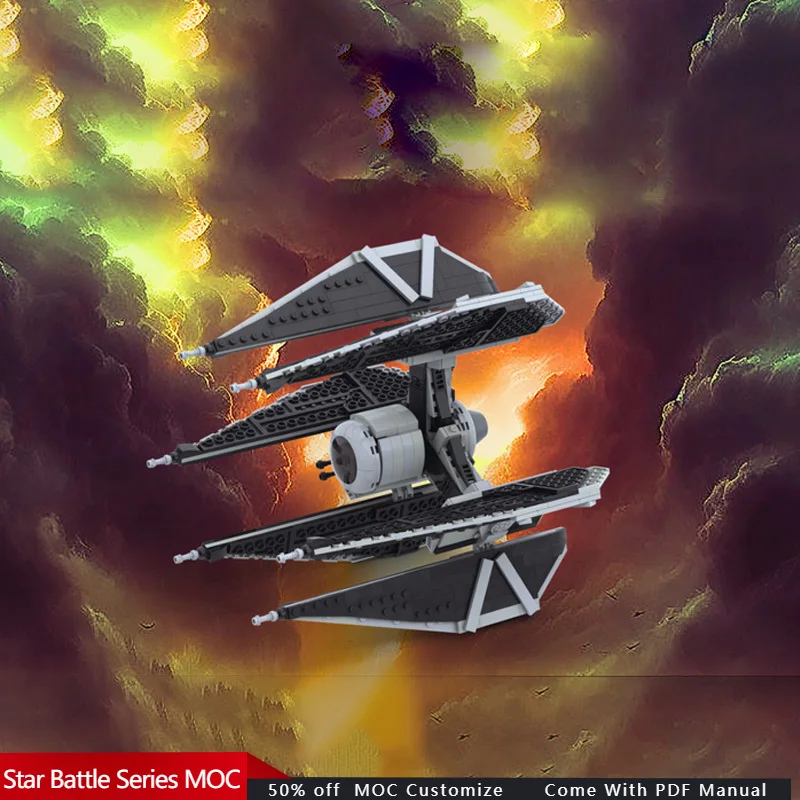 585 шт., звездный боевой галстук, защитник MOC, модульный строительный блок, креативный дизайн, образовательная сборка своими руками, игрушка в подарок
585 шт., звездный боевой галстук, защитник MOC, модульный строительный блок, креативный дизайн, образовательная сборка своими руками, игрушка в подарок