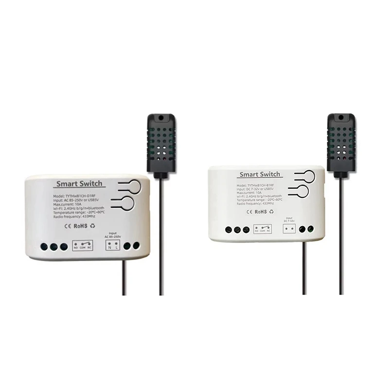 IDUD Tuya Smart Life Wi-Fi переключатель реле мониторинг температуры и влажности термостат датчик пассивный сухой контакт
IDUD Tuya Smart Life Wi-Fi переключатель реле мониторинг температуры и влажности термостат датчик пассивный сухой контакт