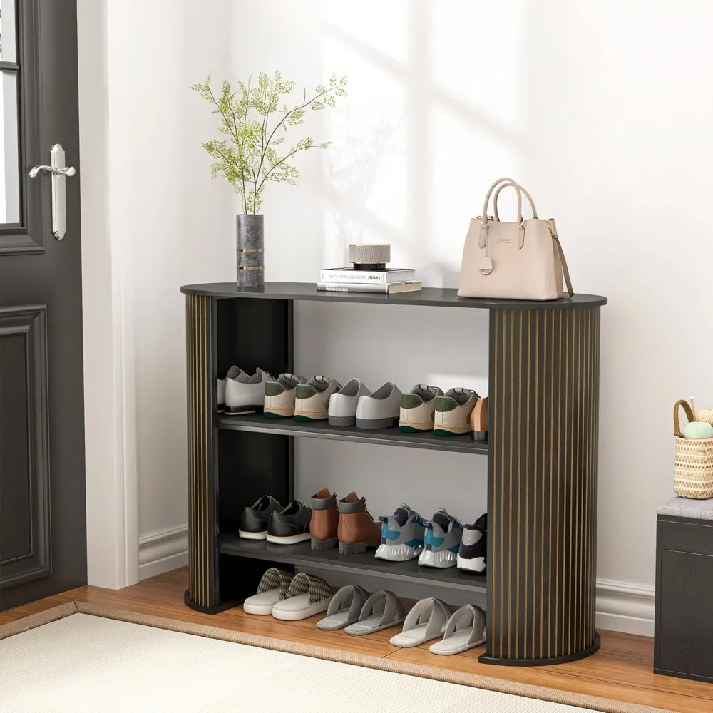 Shoe Cabinet Storage with 3-Tier Open Shelves, Entryway Storage Cabinet Narrow, Wooden Freestanding Modern Shoe Organizer
Shoe Cabinet Storage with 3-Tier Open Shelves, Entryway Storage Cabinet Narrow, Wooden Freestanding Modern Shoe Organizer