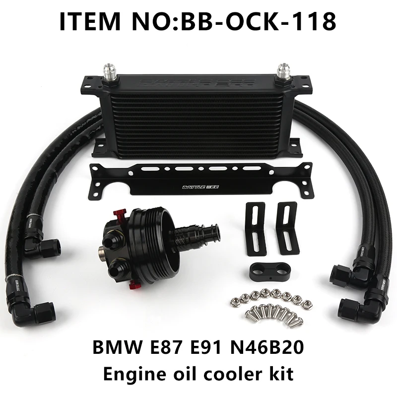 BATTLEBEE Auto-manual Oil Cooler Radiator Kit Aluminum Cooling Systems With Rubber Tube For BMW E87 E91 N46 B20 BB-OCK-118
BATTLEBEE Auto-manual Oil Cooler Radiator Kit Aluminum Cooling Systems With Rubber Tube For BMW E87 E91 N46 B20 BB-OCK-118