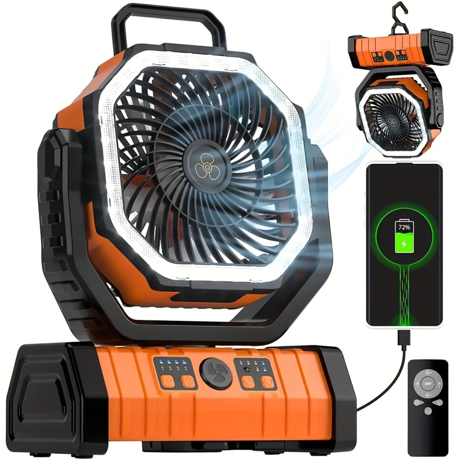 Outdoor Camping Fan with LED Light, Portable and Bright Tent Light for Hiking and Fishing - 1pc
Outdoor Camping Fan with LED Light, Portable and Bright Tent Light for Hiking and Fishing - 1pc