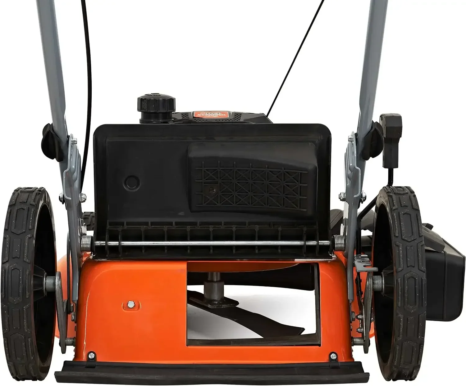 A Gas Walk Behind Push Lawn Mower with High Rear Wheels Seven Cutting Heights From 1.25″ To 3.75
A Gas Walk Behind Push Lawn Mower with High Rear Wheels Seven Cutting Heights From 1.25″ To 3.75