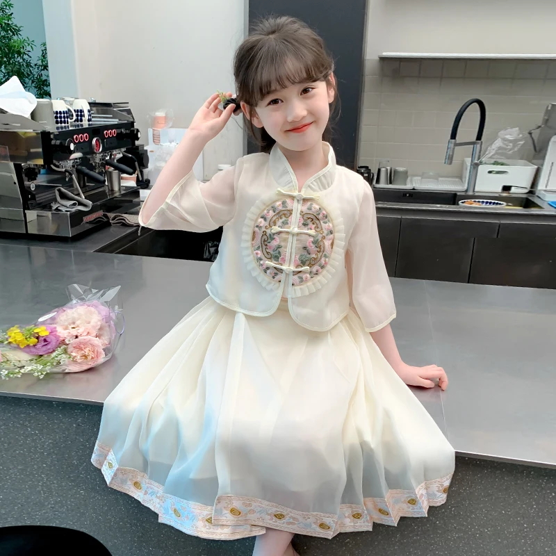 Girls Horse Face Skirt Set Children's Hanfu Dress Chinese-style Kids Cheongsam Skirt Two-Piece Sets 2025 Summer
Girls Horse Face Skirt Set Children's Hanfu Dress Chinese-style Kids Cheongsam Skirt Two-Piece Sets 2025 Summer
