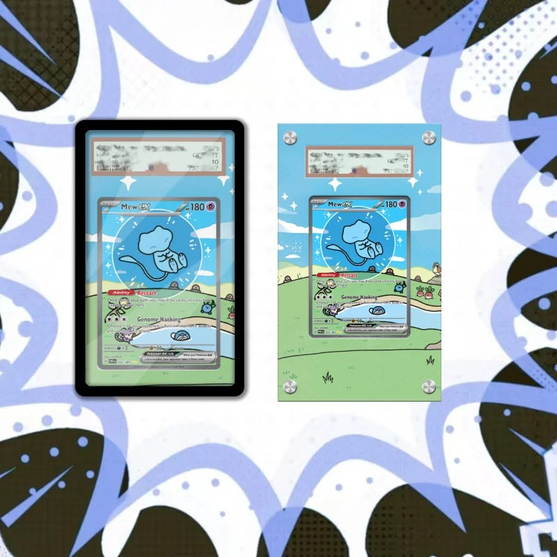 Art Display for Pokemon Mew Card PTCG Keychain Anime Game Collectibles Anime Merchandise Acrylic Protective Case Toys Gift
Art Display for Pokemon Mew Card PTCG Keychain Anime Game Collectibles Anime Merchandise Acrylic Protective Case Toys Gift