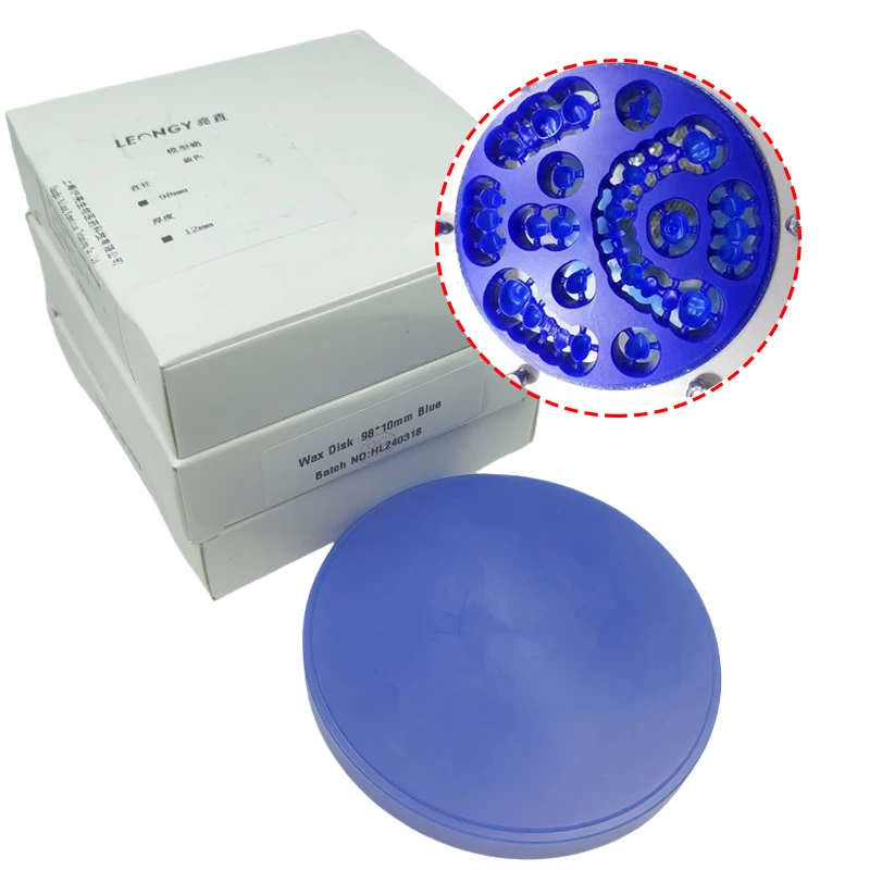 5Pcs LEONGY Dental Blue Wax Blocks Disc Carving Disc 98mm 10-25mm Dentistry CAD/CAM Wax Disks Hardness 45-55 Degrees
5Pcs LEONGY Dental Blue Wax Blocks Disc Carving Disc 98mm 10-25mm Dentistry CAD/CAM Wax Disks Hardness 45-55 Degrees