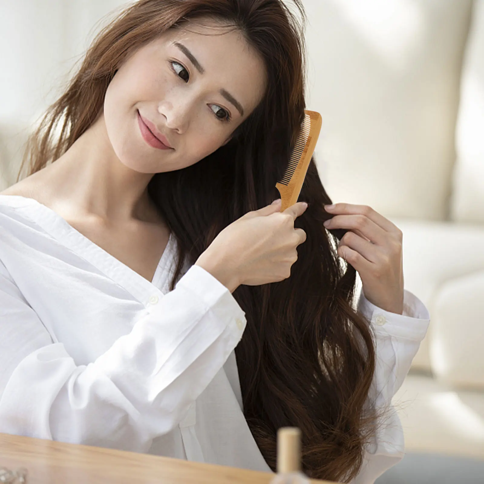 3 pcs Bamboo Hair Combs Set Lightweight Portable For Fine Wide Tooth Detangling Beard Styling Barber Shop Home Use
3 pcs Bamboo Hair Combs Set Lightweight Portable For Fine Wide Tooth Detangling Beard Styling Barber Shop Home Use