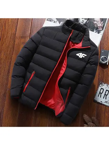 2025 New Winter Long Sleeve Cotton Coat Zipper Jacket Men's Cotton Coat