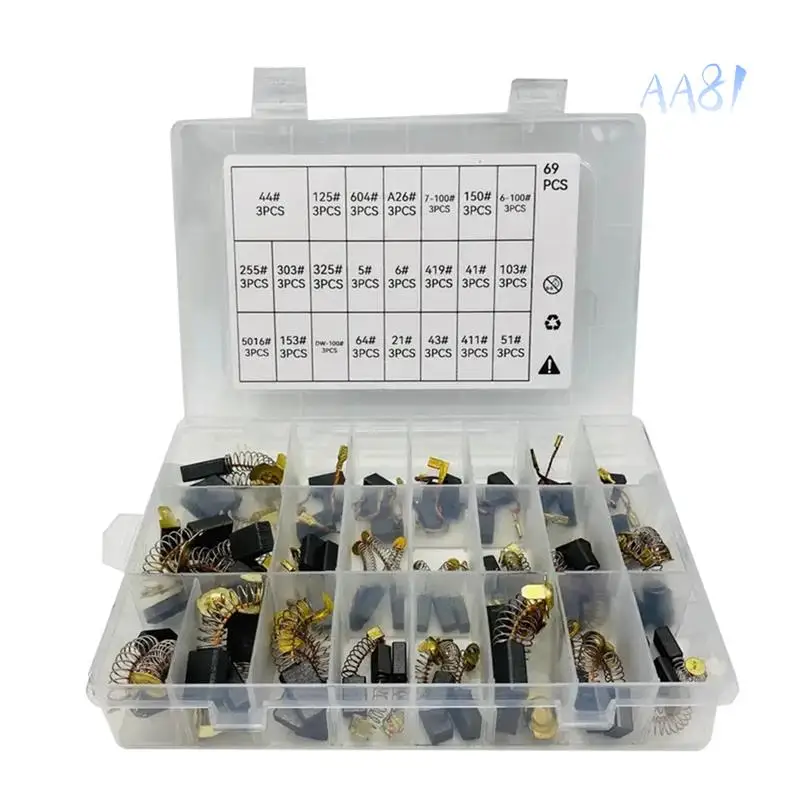 AA81-69Pcs Electric Motor Carbon Brushes For Power Tool Replacement Parts For The Maintenance Of Carbon Brush Motors
AA81-69Pcs Electric Motor Carbon Brushes For Power Tool Replacement Parts For The Maintenance Of Carbon Brush Motors