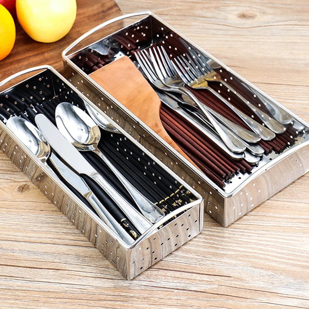 Small Stainless Steel Chopstick Box Flatware Holder Anti-Rust Organizer with Drain Holes Cooking Tool Storage Flatware Holder
Small Stainless Steel Chopstick Box Flatware Holder Anti-Rust Organizer with Drain Holes Cooking Tool Storage Flatware Holder