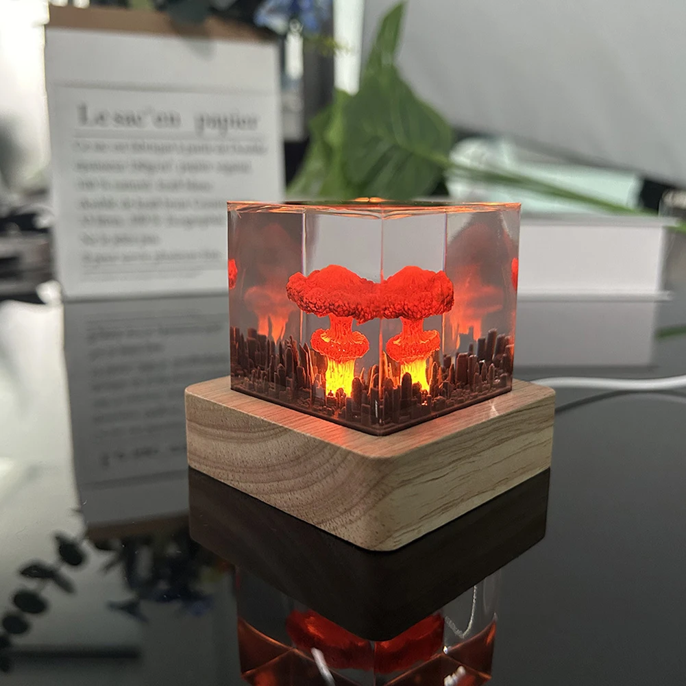 Nuclear Explosion Mushroom Cloud Lamp Resin USB Charging Nuclear Bomb Model Atmosphere Lamp for Home Living Room Decor
Nuclear Explosion Mushroom Cloud Lamp Resin USB Charging Nuclear Bomb Model Atmosphere Lamp for Home Living Room Decor