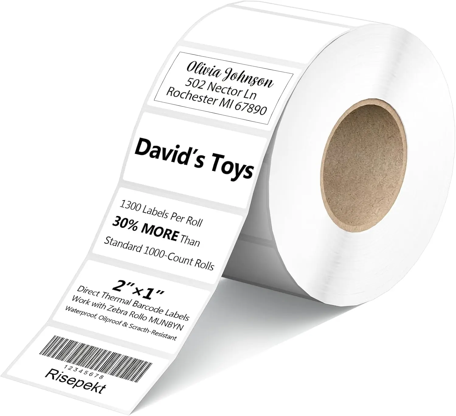 1300 Pcs 2x1 Direct Thermal Labels for Label Printers, Matte White Waterproof Return Address Labels
1300 Pcs 2x1 Direct Thermal Labels for Label Printers, Matte White Waterproof Return Address Labels