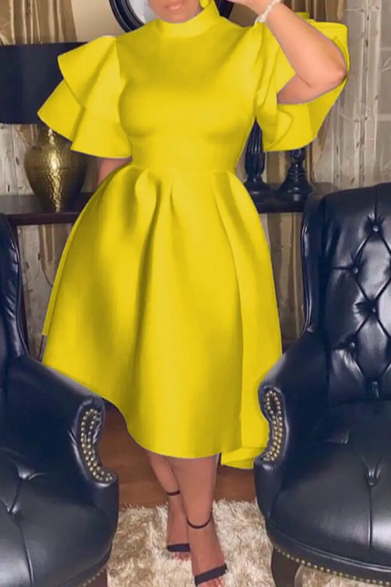 Yellow Elegant Party Dresses Asymmetrical High neck Women Fashion Prom Dress for Cocktail Delicate Satin GownZipper Back
Yellow Elegant Party Dresses Asymmetrical High neck Women Fashion Prom Dress for Cocktail Delicate Satin GownZipper Back