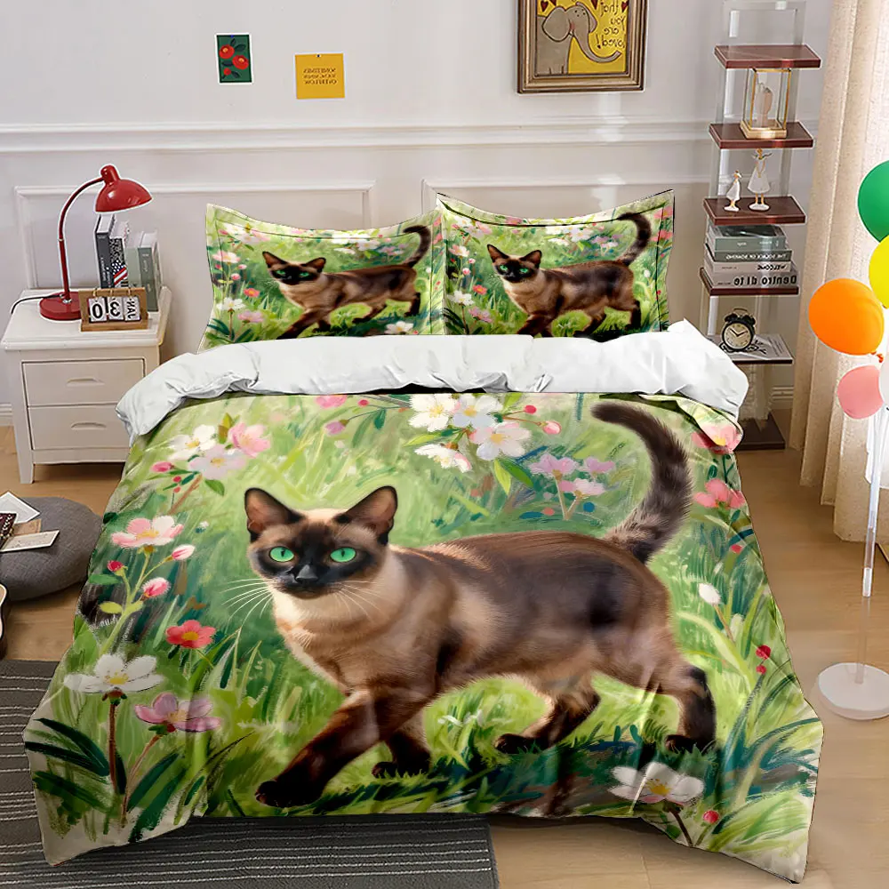 Cat with green eyes in blooming field Printed Duvet Cover Set 1 Duvet Cover+2 Pillowcase Multi Size Bedroom Bedding Decor
Cat with green eyes in blooming field Printed Duvet Cover Set 1 Duvet Cover+2 Pillowcase Multi Size Bedroom Bedding Decor
