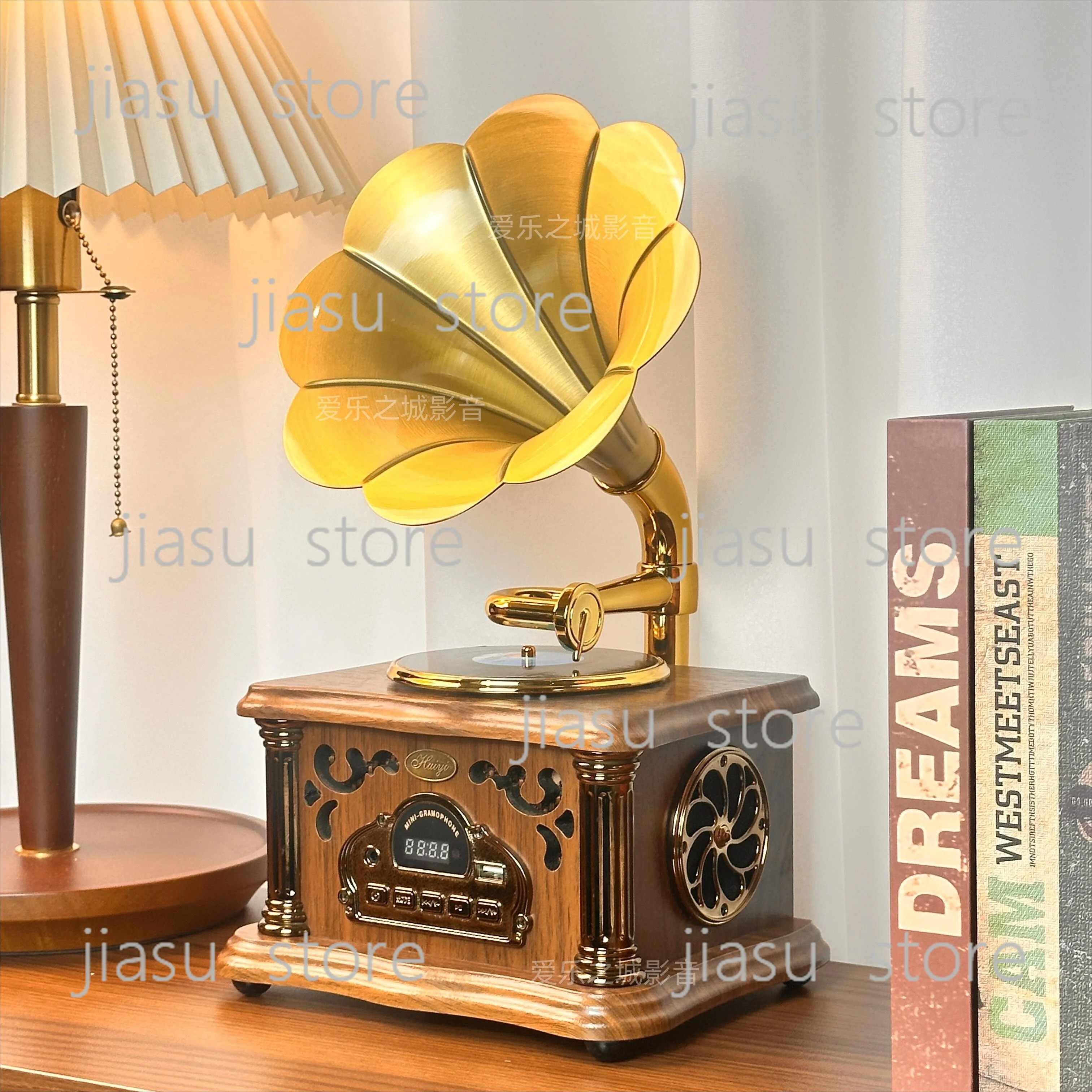 Retro Mini Gramophone Bluetooth Speaker Classic American Decor Ornament For Home & Birthday Present
Retro Mini Gramophone Bluetooth Speaker Classic American Decor Ornament For Home & Birthday Present