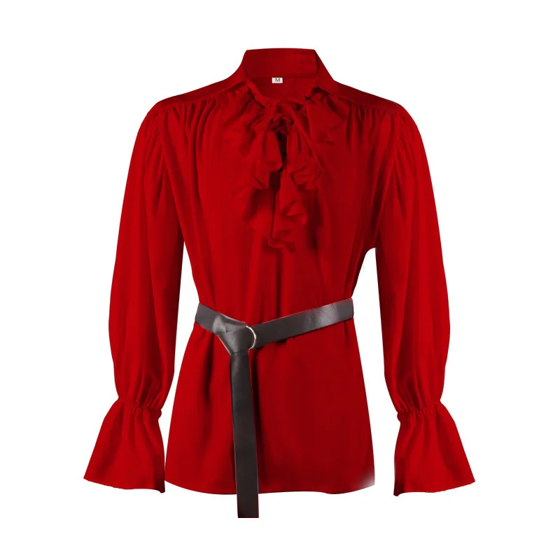 Halloween New Medieval Men's Lace-up Puffy-sleeved Top Ruffle Edge Retro Performance Clothes
Halloween New Medieval Men's Lace-up Puffy-sleeved Top Ruffle Edge Retro Performance Clothes