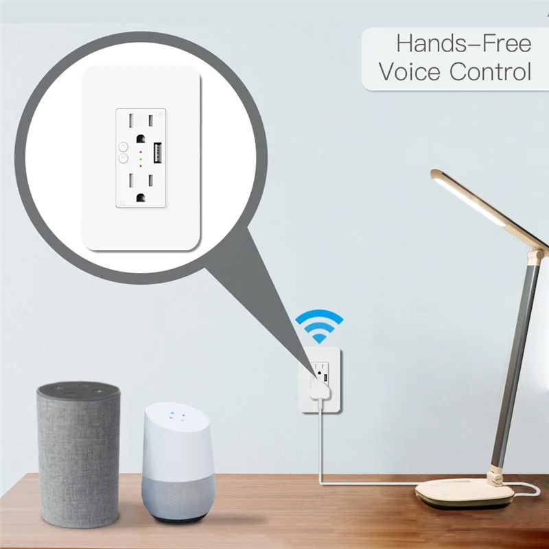 B04C-Tuya, управляемая через приложение, Wi-Fi, умная настенная розетка с 2 USB-розетками, американский дизайн для Alexa Google Home, пульт дистанционного управления
B04C-Tuya, управляемая через приложение, Wi-Fi, умная настенная розетка с 2 USB-розетками, американский дизайн для Alexa Google Home, пульт дистанционного управления
