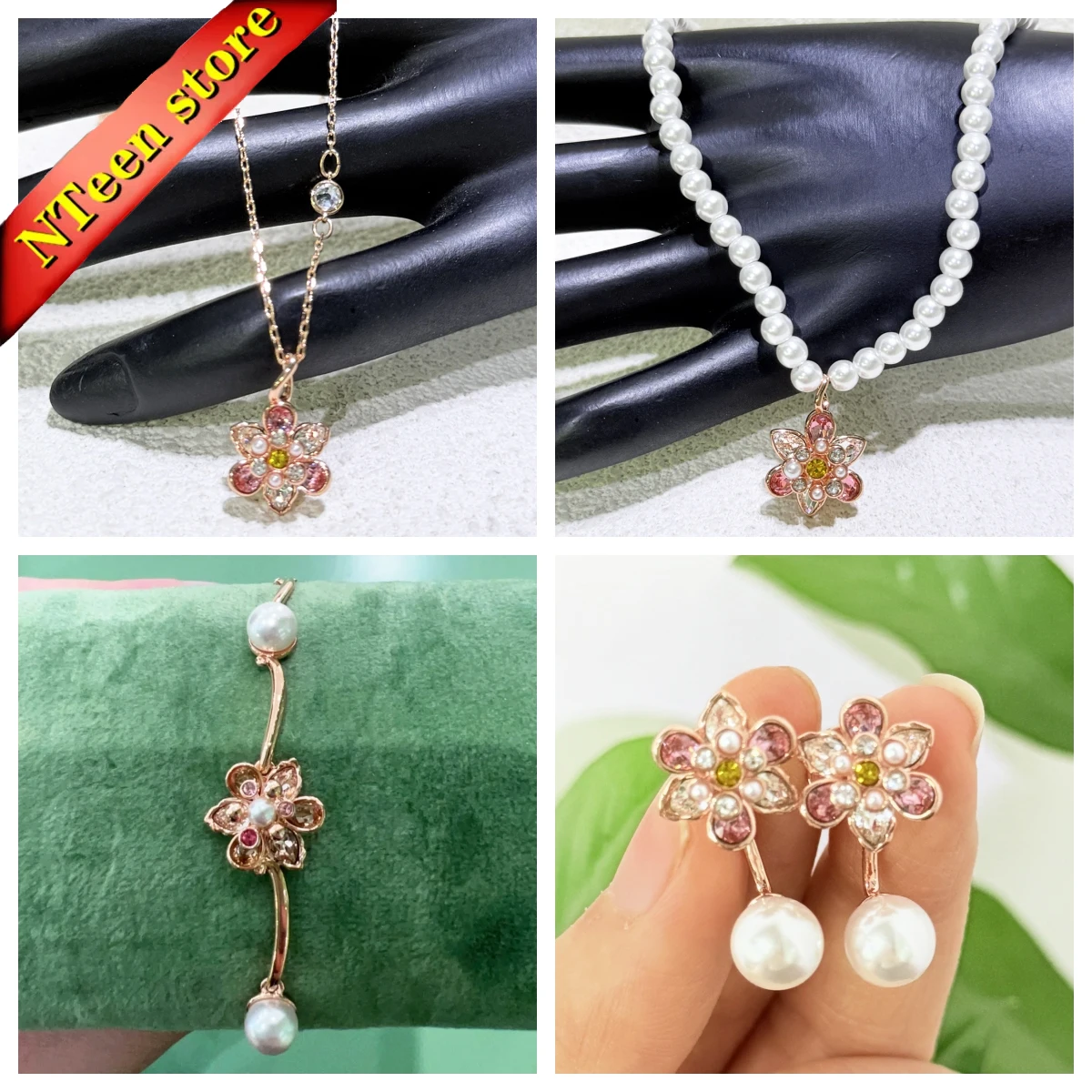 2025 New Trends Fine Party Jewelry Sets Charm Pink Flowers High Quality Crystal Fashion Women's Pearl Necklace Bracelet Earrings
2025 New Trends Fine Party Jewelry Sets Charm Pink Flowers High Quality Crystal Fashion Women's Pearl Necklace Bracelet Earrings