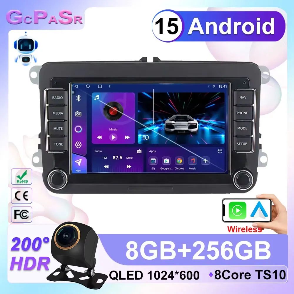 7'' Car Radio For VW Passat golf Polo Jetta Skoda Android 15 Wireless Carplay Auto Car multimedia player IPS Screen GPS WIFI
7'' Car Radio For VW Passat golf Polo Jetta Skoda Android 15 Wireless Carplay Auto Car multimedia player IPS Screen GPS WIFI