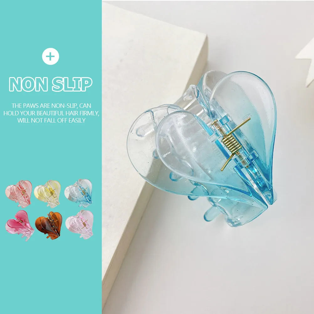 6Pcs Heart Hair Claw Clips for Women Strong Flexible Non-Slip Jaw Clip Bath Shower Face Washing Makeup Cooking Daily Use
6Pcs Heart Hair Claw Clips for Women Strong Flexible Non-Slip Jaw Clip Bath Shower Face Washing Makeup Cooking Daily Use