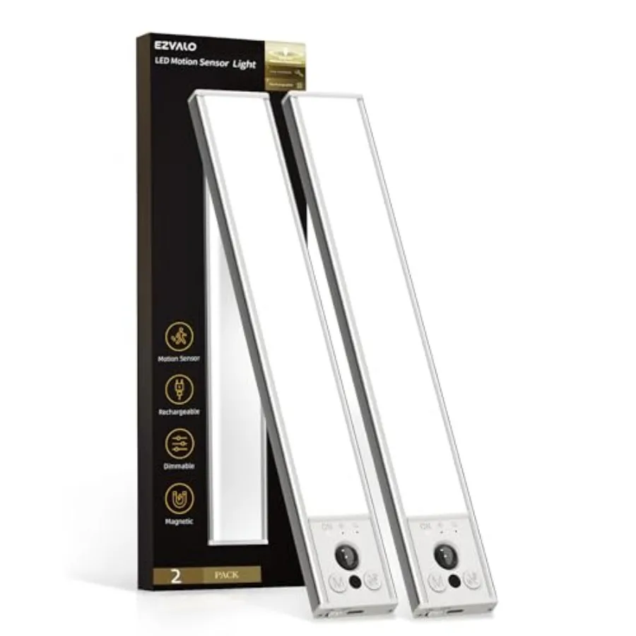 Under Cabinet Lighting, LED Motion Sensor Light Indoor, 2400mAh USB Rechargeable Closet Lights, Dimmable and Magnetic Wireless
Under Cabinet Lighting, LED Motion Sensor Light Indoor, 2400mAh USB Rechargeable Closet Lights, Dimmable and Magnetic Wireless