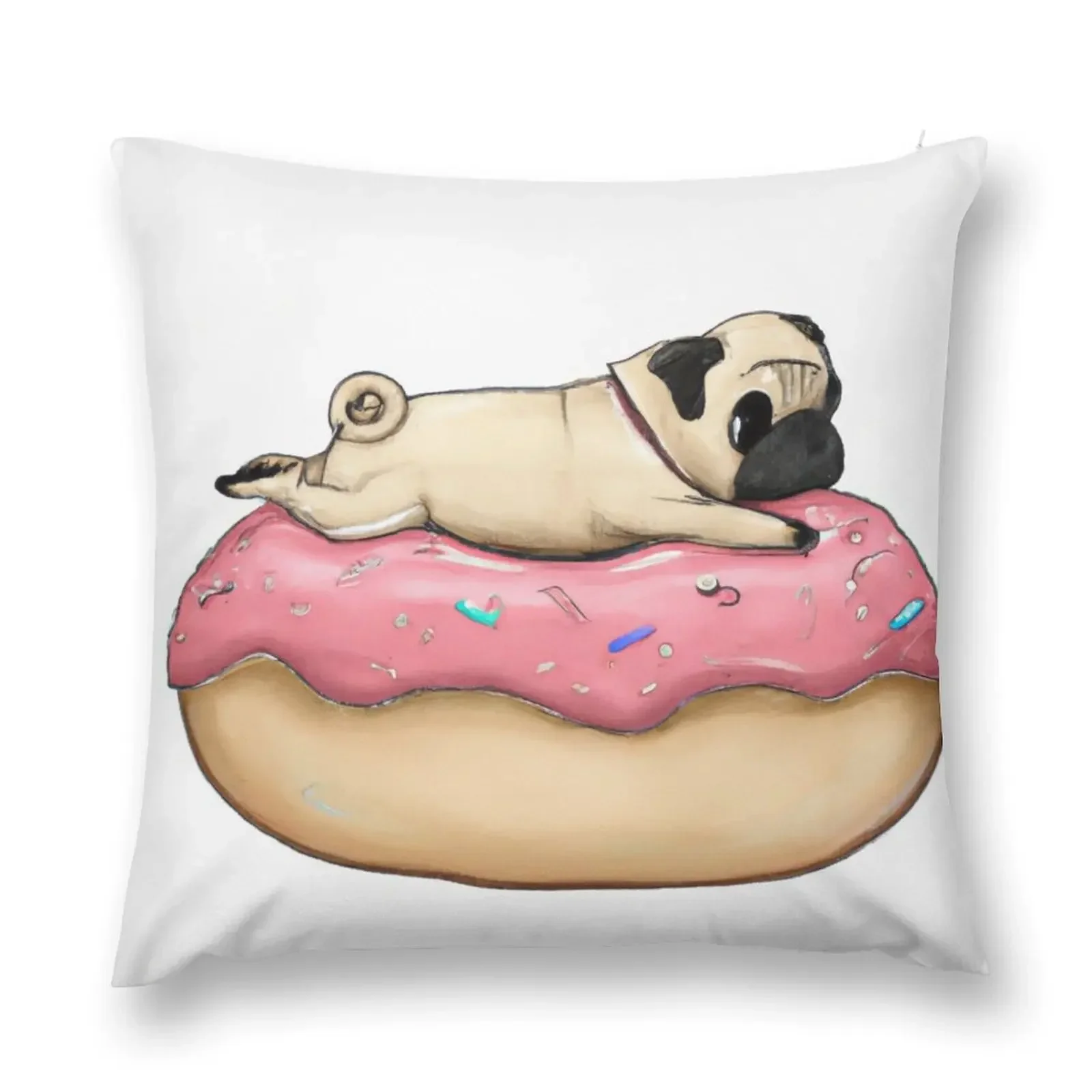 Pug on Donut Art Throw Pillow christmas supplies Decorative Cushions For Living Room Sofa Cushion Cover pillow
Pug on Donut Art Throw Pillow christmas supplies Decorative Cushions For Living Room Sofa Cushion Cover pillow