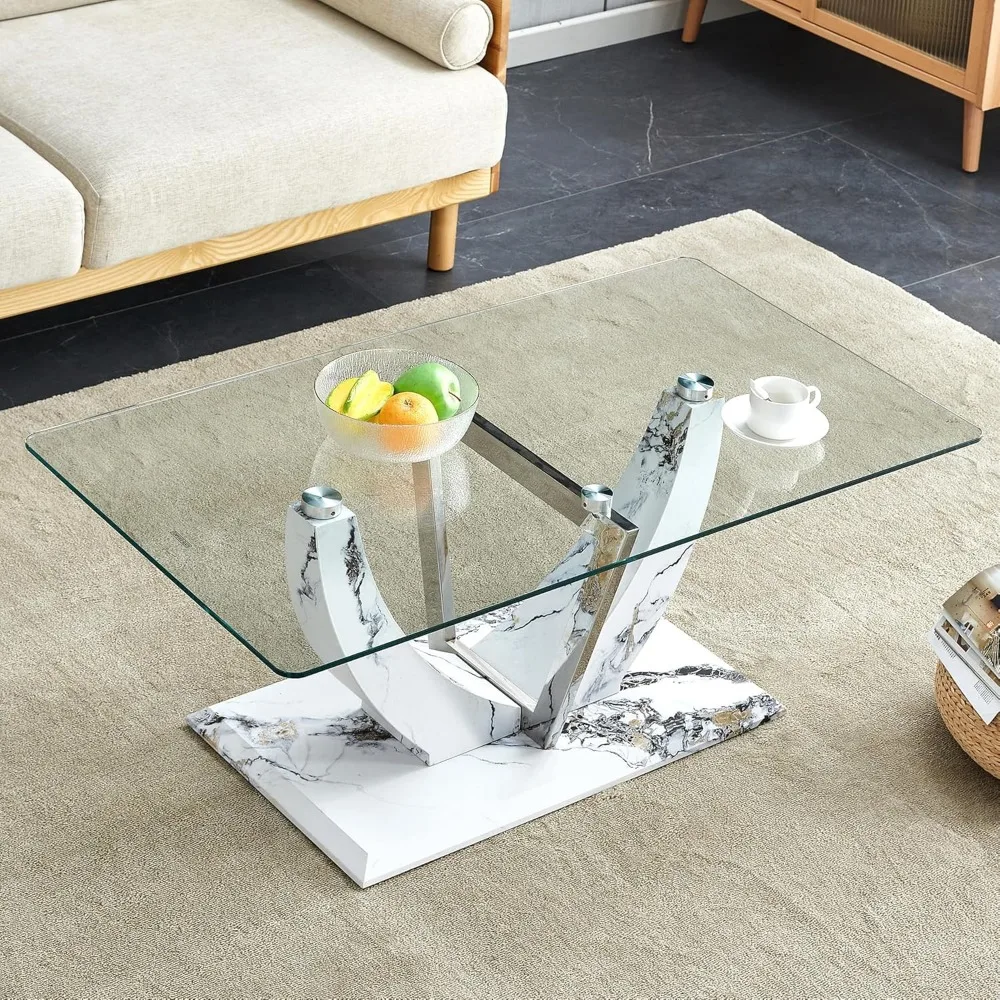 43'' Glass Coffee Table for Living Room,Rectangle Clear Center Table,Modern Glass Sofa Coffee Table,Coffee Table with Tempered G
43'' Glass Coffee Table for Living Room,Rectangle Clear Center Table,Modern Glass Sofa Coffee Table,Coffee Table with Tempered G
