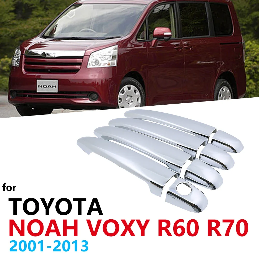 Хромированная накладка на ручки для Toyota Ноя Вокси NAV1 R60 60 R70 MK1 MK2 2001 ~ 2013, аксессуары, наклейки, Стайлинг автомобиля 2002 
Хромированная накладка на ручки для Toyota Ноя Вокси NAV1 R60 60 R70 MK1 MK2 2001 ~ 2013, аксессуары, наклейки, Стайлинг автомобиля 2002