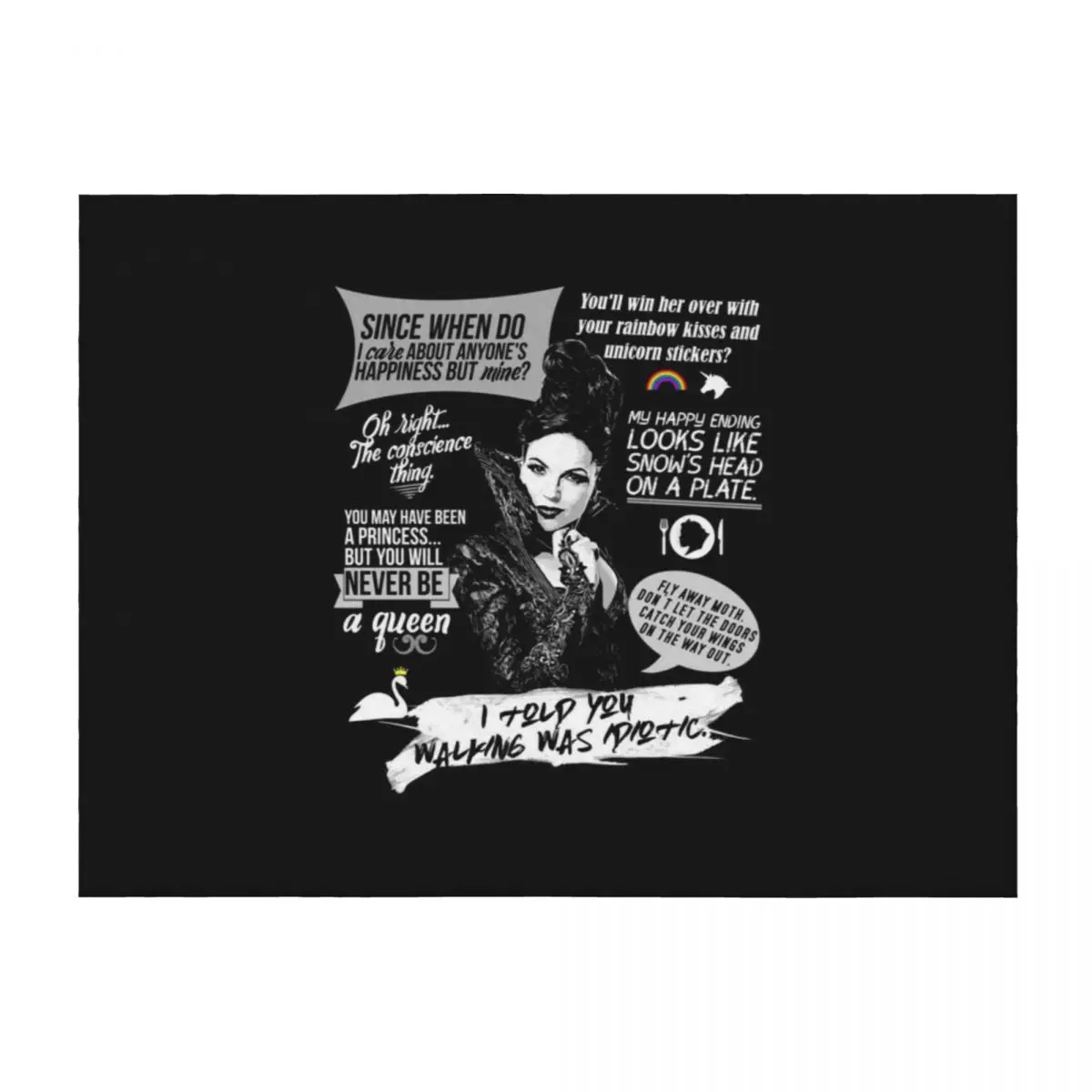 Evil Queen / Regina Mills Quotes - Ouat Throw Blanket warm for winter decorative Shaggy manga Blankets
Evil Queen / Regina Mills Quotes - Ouat Throw Blanket warm for winter decorative Shaggy manga Blankets