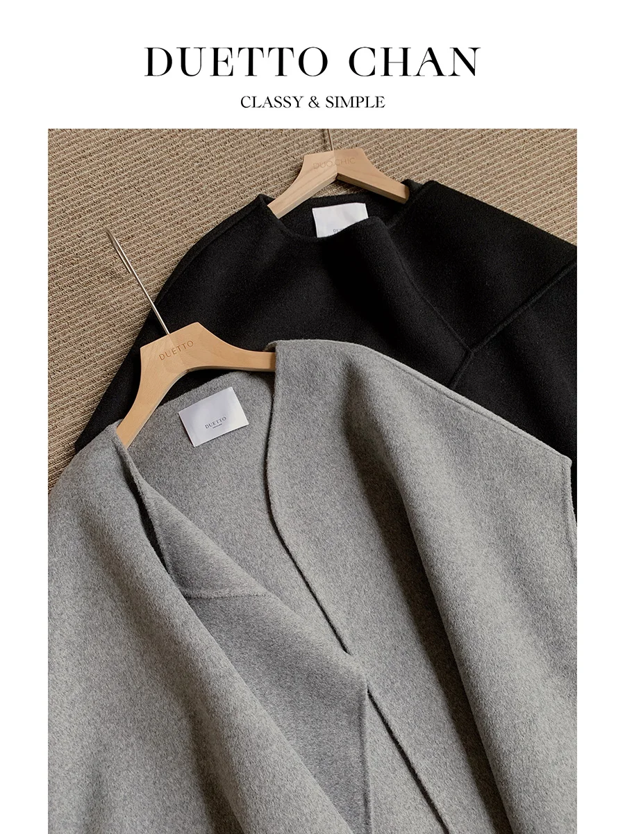 Duetto High-quali Woolen Double-sided Coat Handmade Cowl Ne Jaet Ele Sle Commute Friendly Long Sve Winter Coat
Duetto High-quali Woolen Double-sided Coat Handmade Cowl Ne Jaet Ele Sle Commute Friendly Long Sve Winter Coat