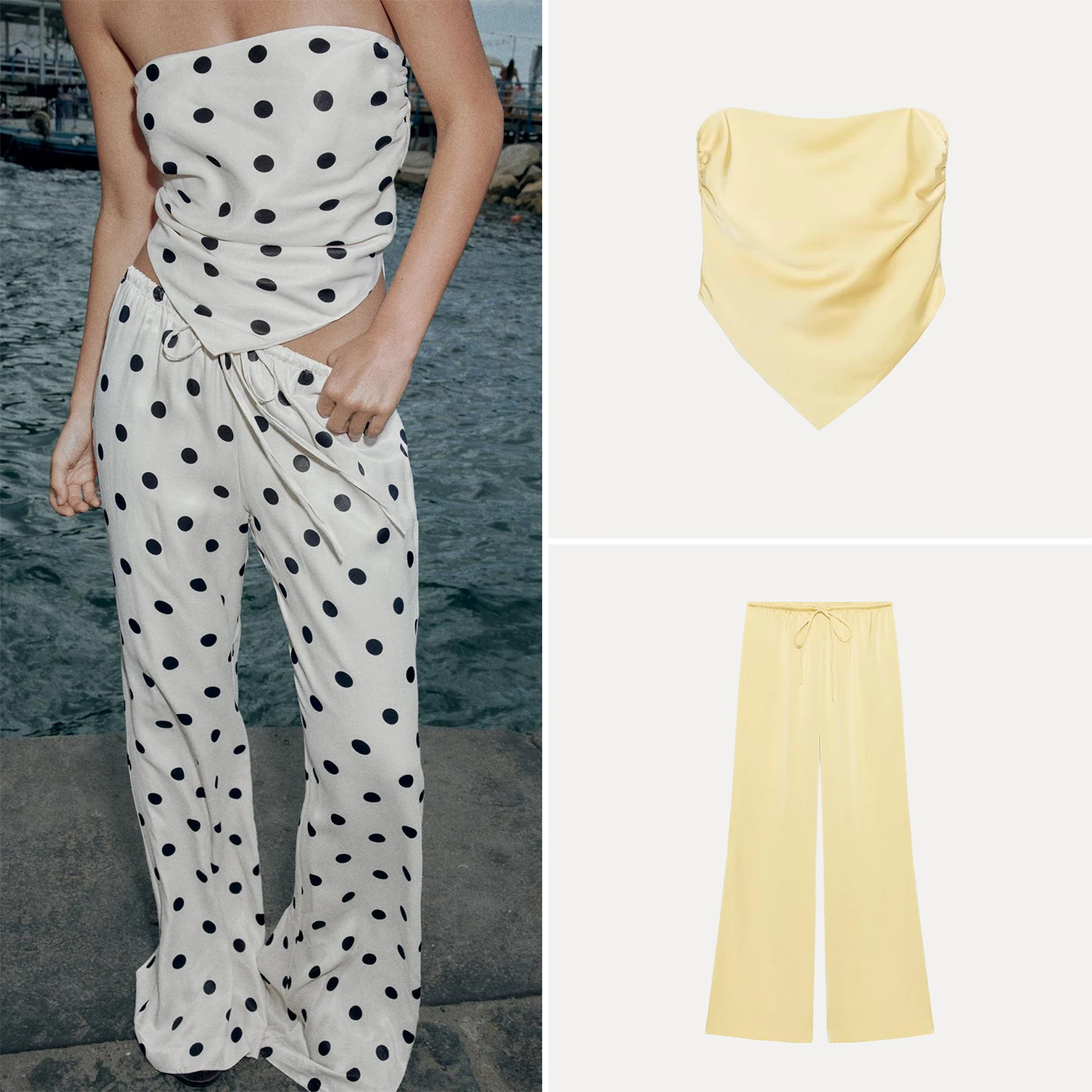 Women's 2026 New Backless Knot Tube Top And Polka Dot Texture Belted Pants Fashion Set Summer Collection Zadata
Women's 2026 New Backless Knot Tube Top And Polka Dot Texture Belted Pants Fashion Set Summer Collection Zadata
