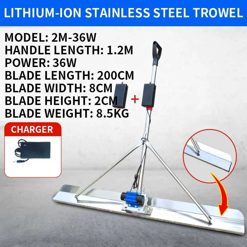 Lithium-ion Electric Concrete Screed 2M 36W Vibrating Cement Leveling Machine Indoor Floor Grader
Lithium-ion Electric Concrete Screed 2M 36W Vibrating Cement Leveling Machine Indoor Floor Grader