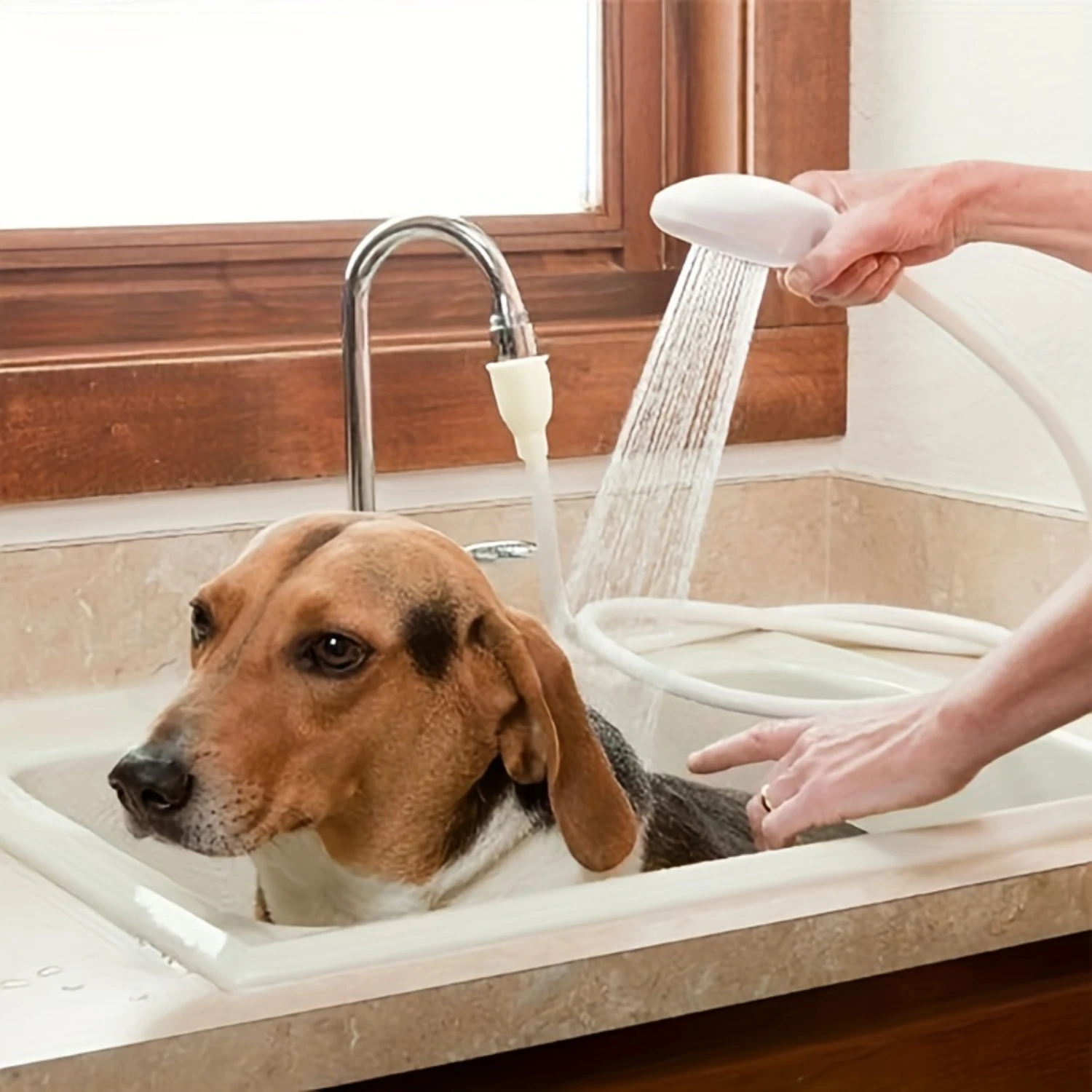 Versatile Pet Shower Head - Easy Connect, No-Power Needed For Dog & Cat Bathing, Use Dog grooming Dog shower attachment
Versatile Pet Shower Head - Easy Connect, No-Power Needed For Dog & Cat Bathing, Use Dog grooming Dog shower attachment