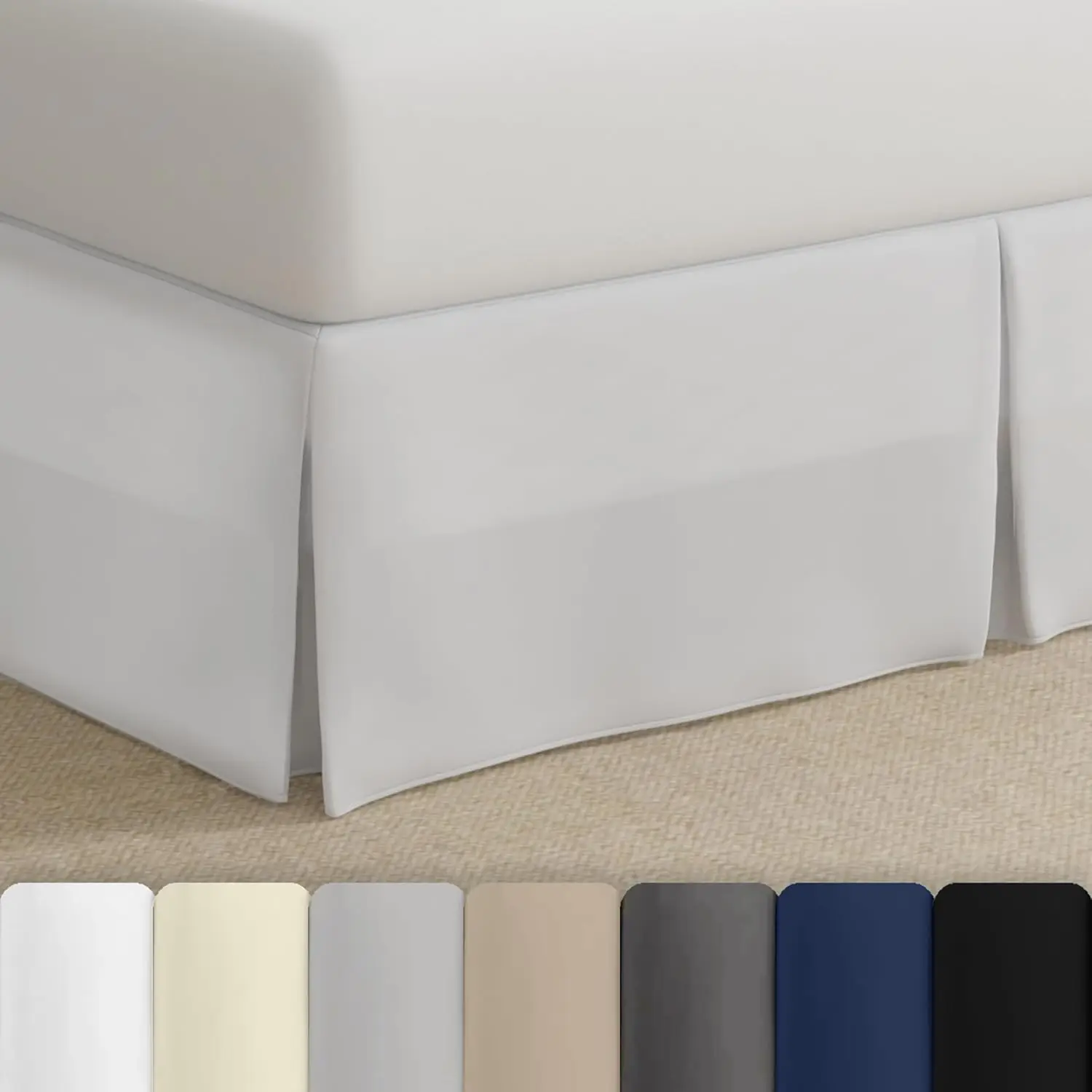 No-Lift Mattress Bed Skirt, 14" Drop, Queen, White - Easy Wrap Design for Box Springs
No-Lift Mattress Bed Skirt, 14" Drop, Queen, White - Easy Wrap Design for Box Springs