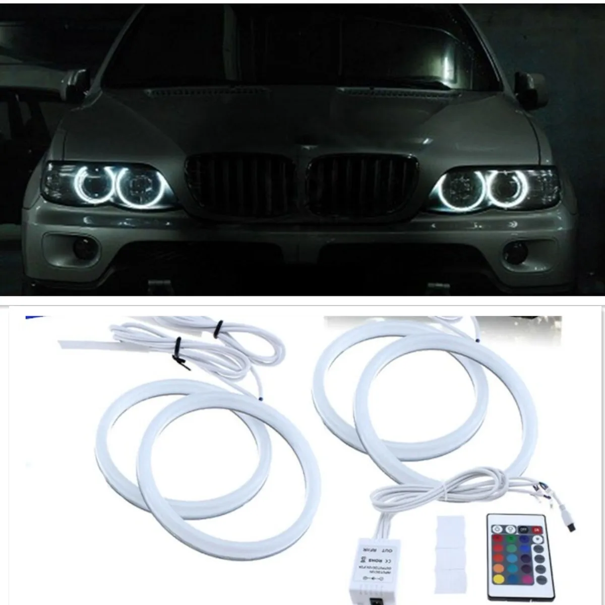 4X хлопок Rgb ангельский глаз кольцо ореола для Infiniti Fx35 Fx45 03-08 Автомобильная фара Drl
4X хлопок Rgb ангельский глаз кольцо ореола для Infiniti Fx35 Fx45 03-08 Автомобильная фара Drl