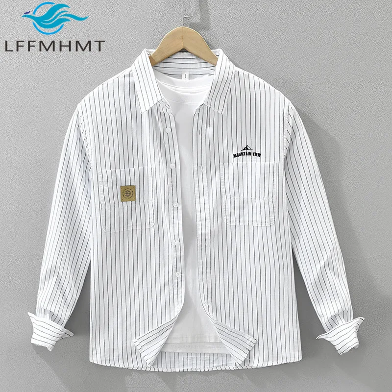 7631 Spring Autumn Fashion 100% Cotton Good Quality Striped Shirt Japanese Style Casual Loose Fit Long Sleeve Blouse Classic Top
7631 Spring Autumn Fashion 100% Cotton Good Quality Striped Shirt Japanese Style Casual Loose Fit Long Sleeve Blouse Classic Top