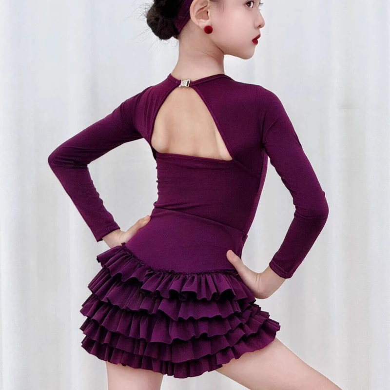 2026 Autumn Winter Latin Dance Dress Clothes Purple Long-sleeved for Girls Practice Clothes Cha-cha Samba Skirt Training Costume
2026 Autumn Winter Latin Dance Dress Clothes Purple Long-sleeved for Girls Practice Clothes Cha-cha Samba Skirt Training Costume