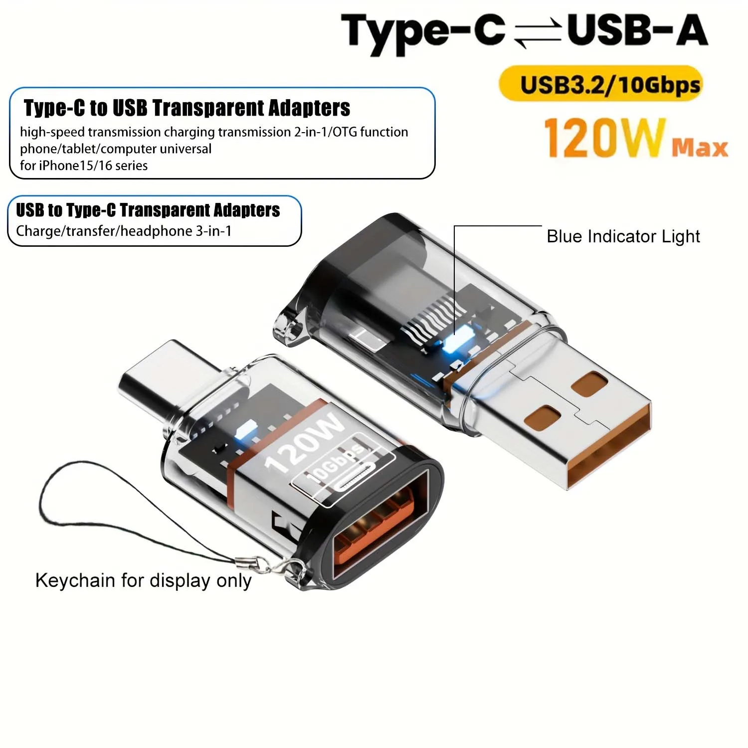 Адаптер USB 3.2 на Type-C | Быстрая зарядка 120 Вт, передача данных 10 ГБ/с, поддержка наушников, высокоскоростная передача файлов
Адаптер USB 3.2 на Type-C | Быстрая зарядка 120 Вт, передача данных 10 ГБ/с, поддержка наушников, высокоскоростная передача файлов