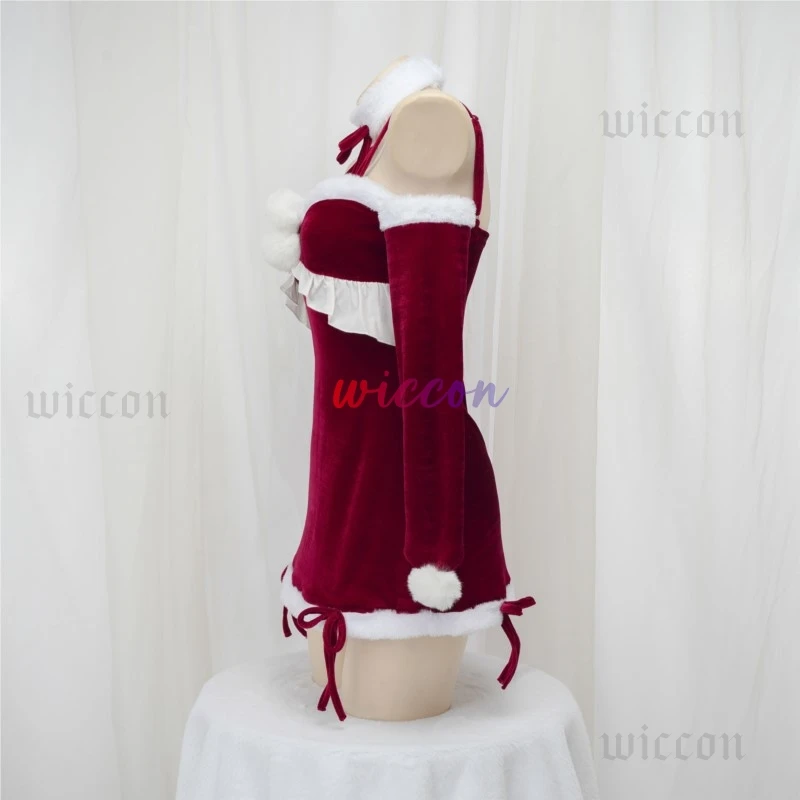 Women Christmas Santa Plush Velvet Dress Irregular Outfit With Bow Gloves For Xmas Carnival Party Cosplay Wear
Women Christmas Santa Plush Velvet Dress Irregular Outfit With Bow Gloves For Xmas Carnival Party Cosplay Wear