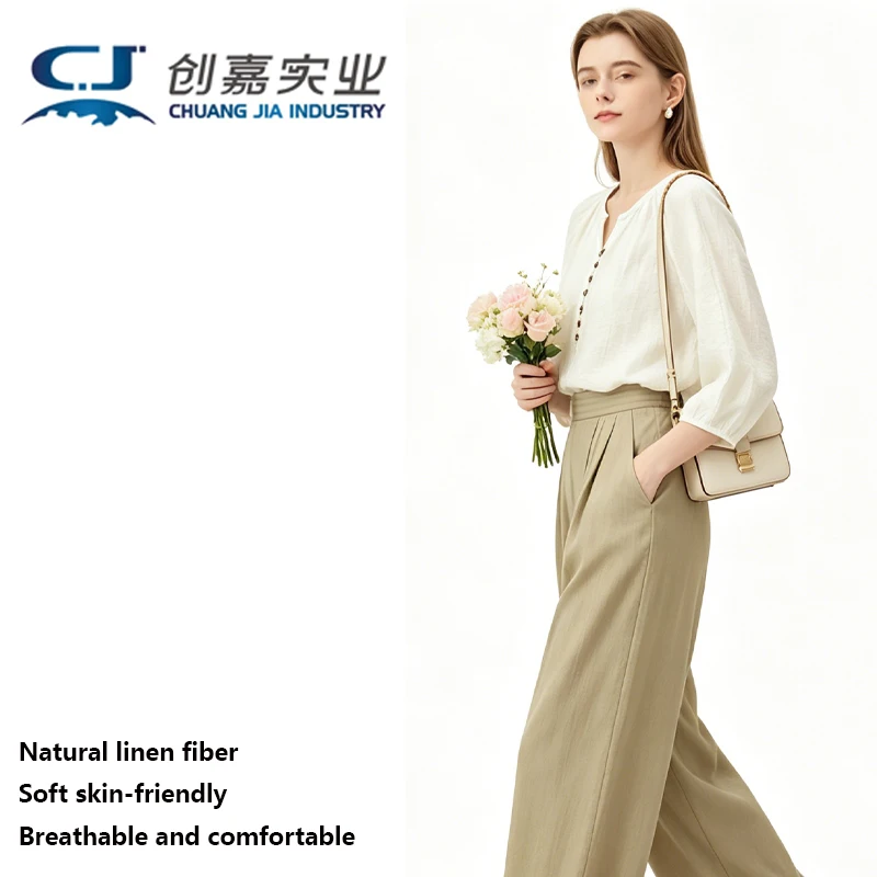 Linen Women's Seven-quarter Sleeve Shirt Spring Summer Beige Elegant Shirt Loose Plus-size Crisp Comfortable Top Good quality
Linen Women's Seven-quarter Sleeve Shirt Spring Summer Beige Elegant Shirt Loose Plus-size Crisp Comfortable Top Good quality
