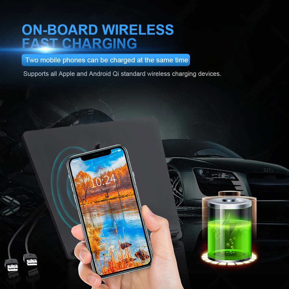 Car Accessories Wireless Charger Mat Dual Wireless Charger Anti-Skid Center Console Accessories Fast Charging For Tesla Model 3
Car Accessories Wireless Charger Mat Dual Wireless Charger Anti-Skid Center Console Accessories Fast Charging For Tesla Model 3