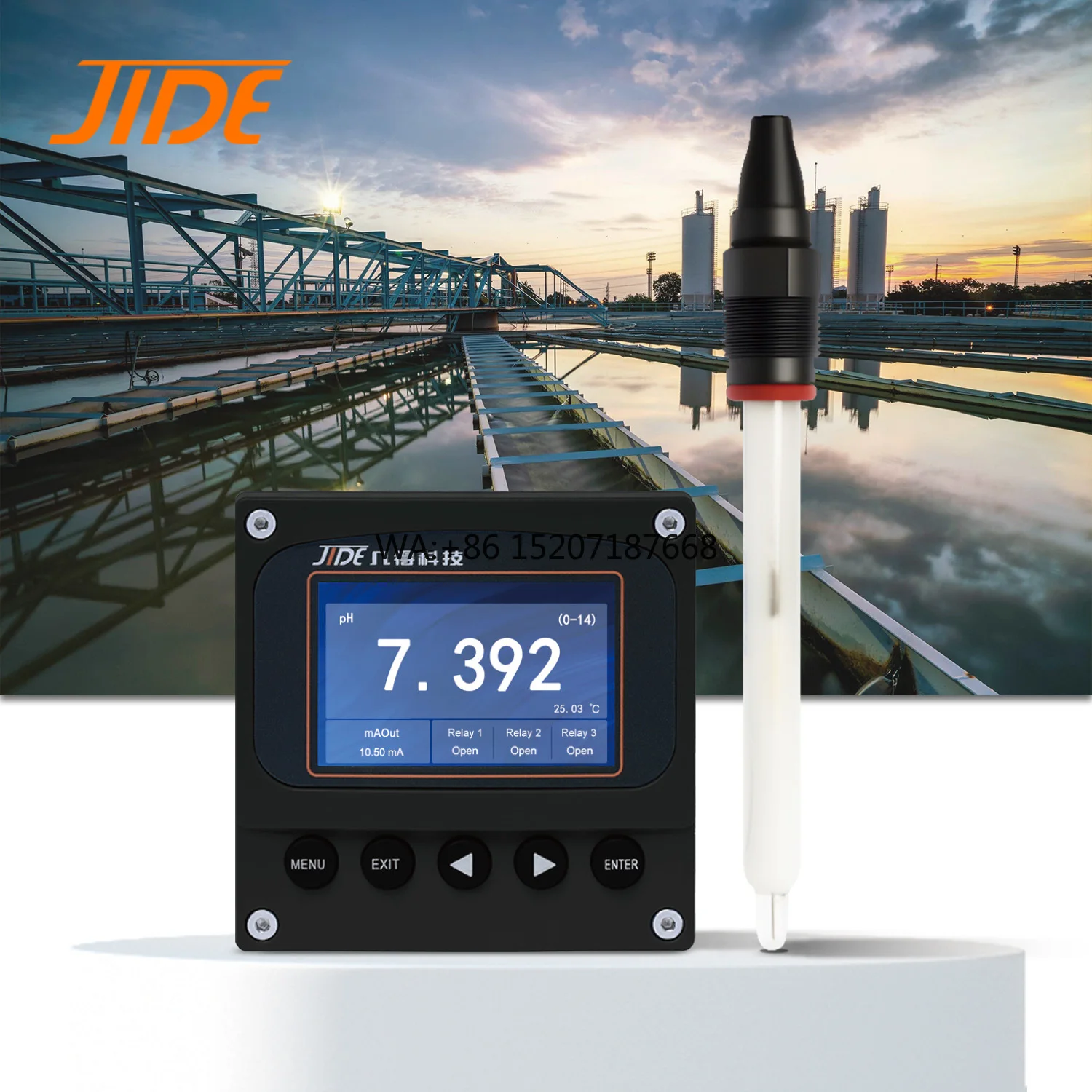 JSP-204 Industrial RS485 Modbus pH Sensor 0~14 Range Strong Alkali Resistant Glass for Beer & Beverage Industry
JSP-204 Industrial RS485 Modbus pH Sensor 0~14 Range Strong Alkali Resistant Glass for Beer & Beverage Industry