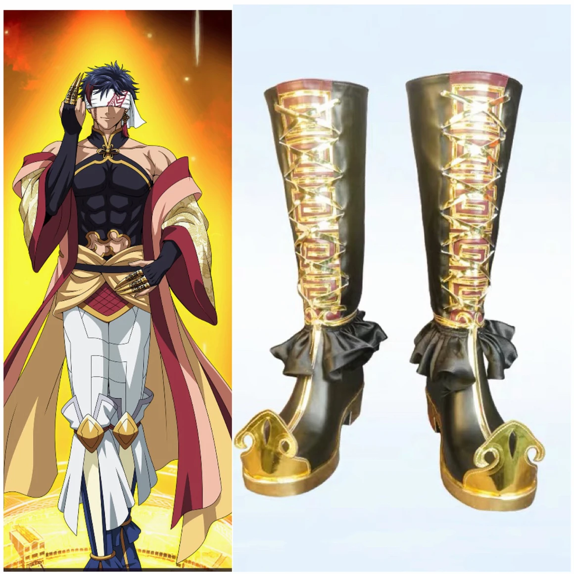 Anime Record Of Ragnarok Qin Shi Huang Cosplay Boots Emperor Battle Shoes With Golden Halloween Role Party
Anime Record Of Ragnarok Qin Shi Huang Cosplay Boots Emperor Battle Shoes With Golden Halloween Role Party