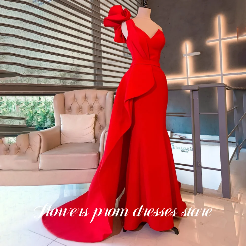 Flowers Red Prom Dresses One Shoulder Evening Dress Sleeveless Party Dress for Women with Split vestidos de fiesta Customized
Flowers Red Prom Dresses One Shoulder Evening Dress Sleeveless Party Dress for Women with Split vestidos de fiesta Customized
